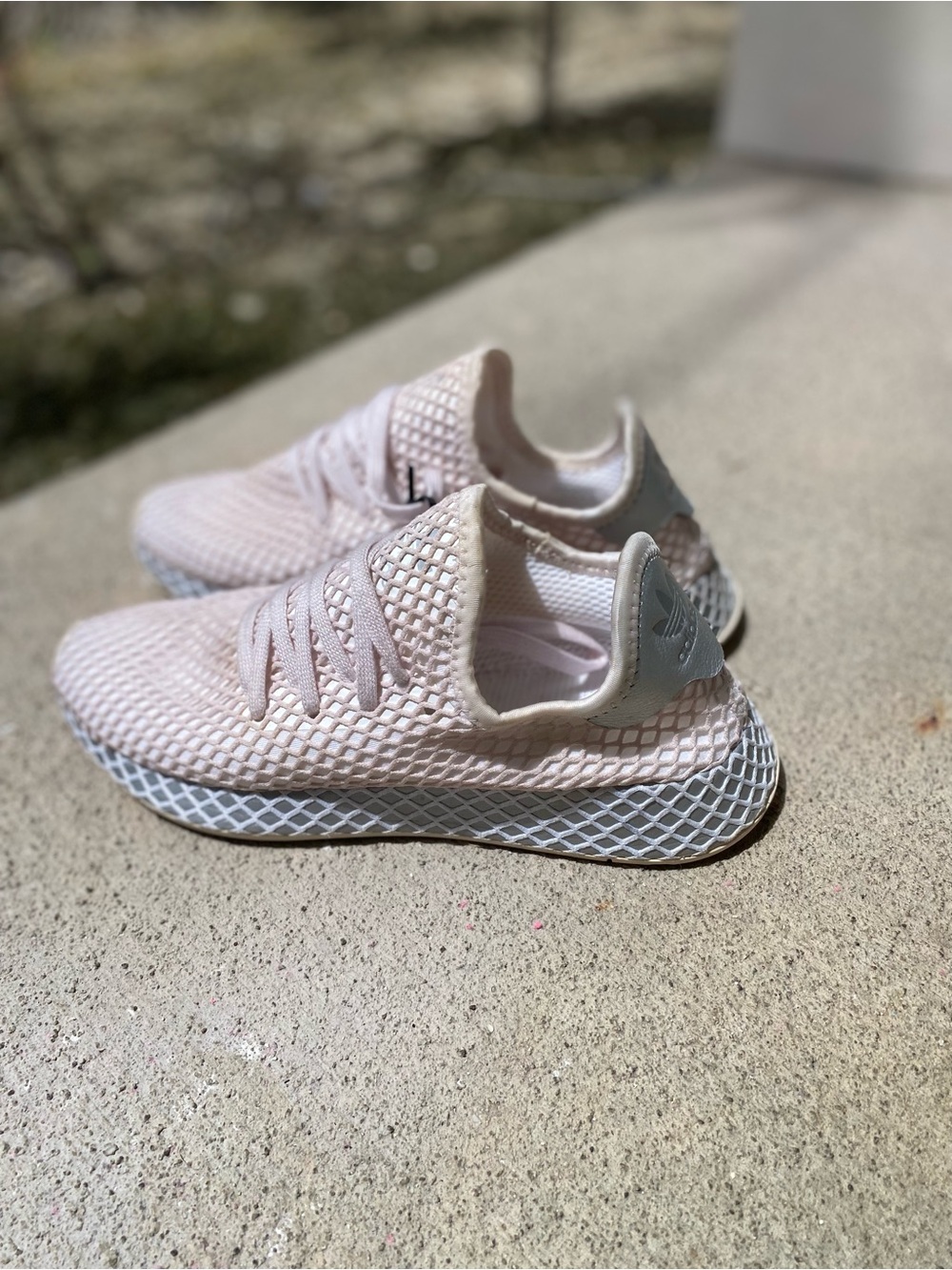 adidas Women's Light Pink Mesh Runner Sneakers